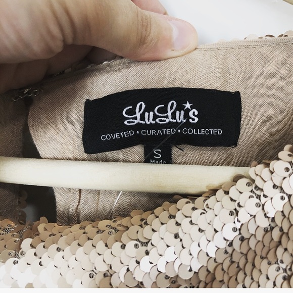 lulus $95 gold sequin Glory Never Fades Dress - Picture 6 of 7